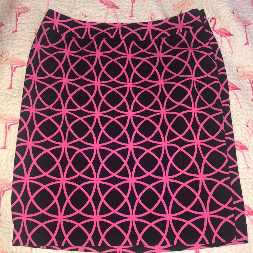 Adrienne Vittadini Black and Pink skirt 12